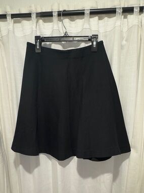 Classic Uniqlo High-Waist A-Line Mini Skirt - Black (Size M)